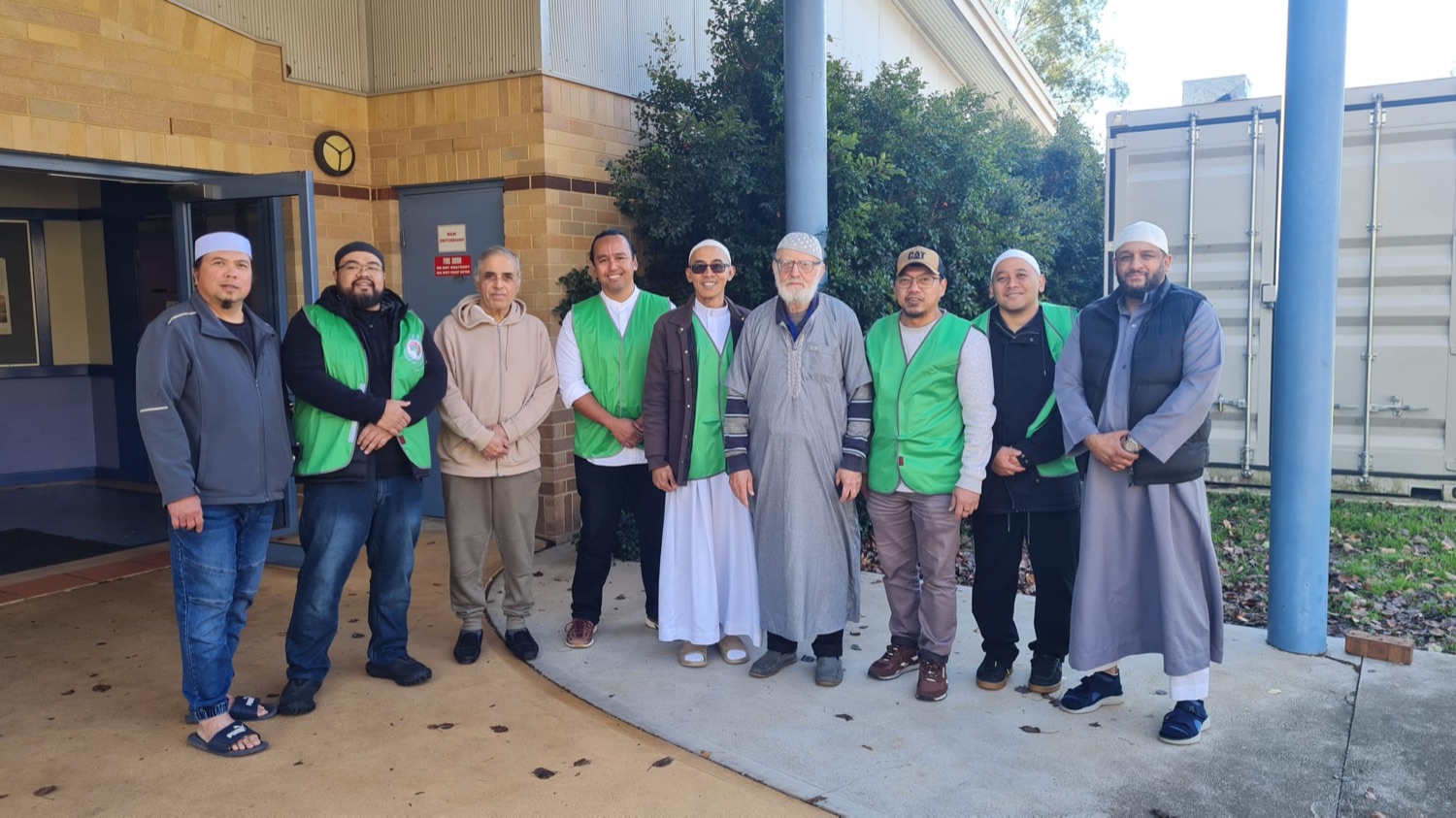 The CIDE Western Sydney fundraising team outside the prayer hall